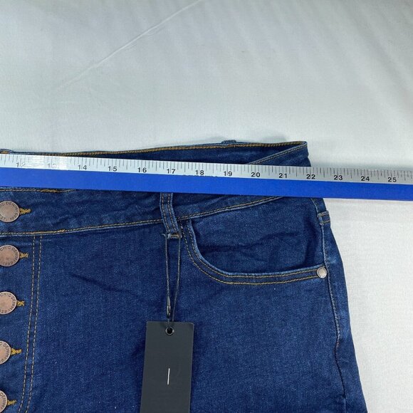 City Chic Jeans Womens Plus size 24 Blue Denim Halrey High Rise Ankle New - Picture 7 of 8